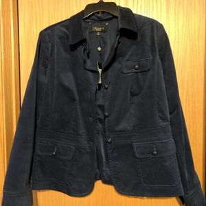 Talbot's Grace Fit blazer Navy Velvet